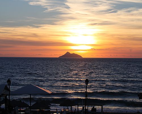 Sonne geht am Meer unter - Kalamaki / Kreta