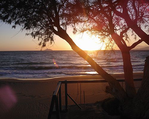 Sonnenuntergang Kalamaki Strand - Kreta